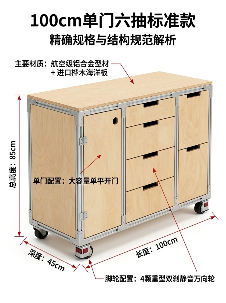 海洋板多层抽屉置物柜办公室多功能储物柜可移动咖啡柜商用展示柜 - 产品图片