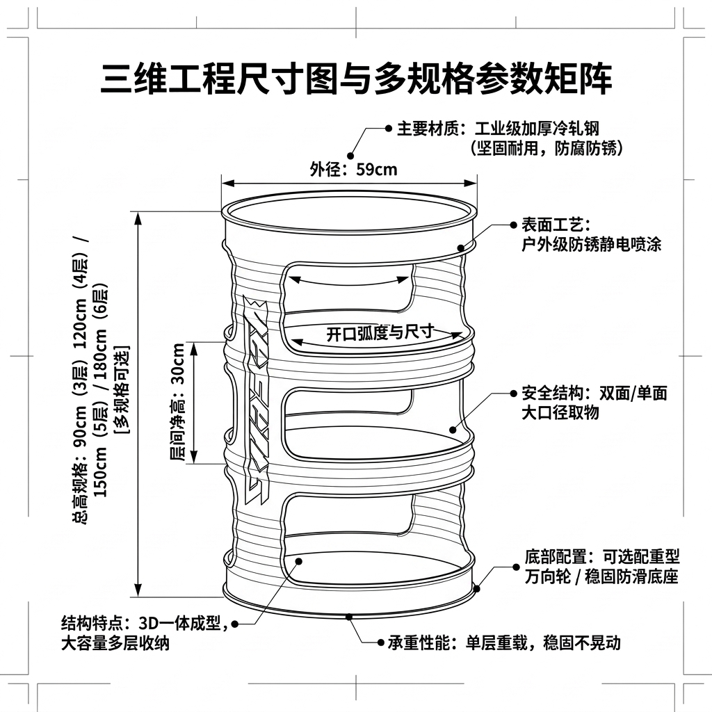 工业风油桶置物架酒吧清吧小酒馆复古创意商用收纳多层隔板展示架 - 产品图片