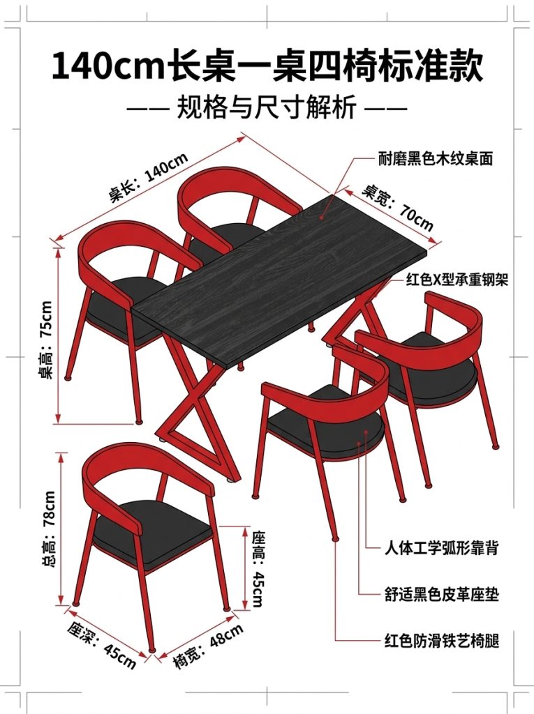 工业风酒吧清吧桌椅组合奶茶店咖啡厅卡座甜品店商用铁艺休闲桌椅 - 产品图片