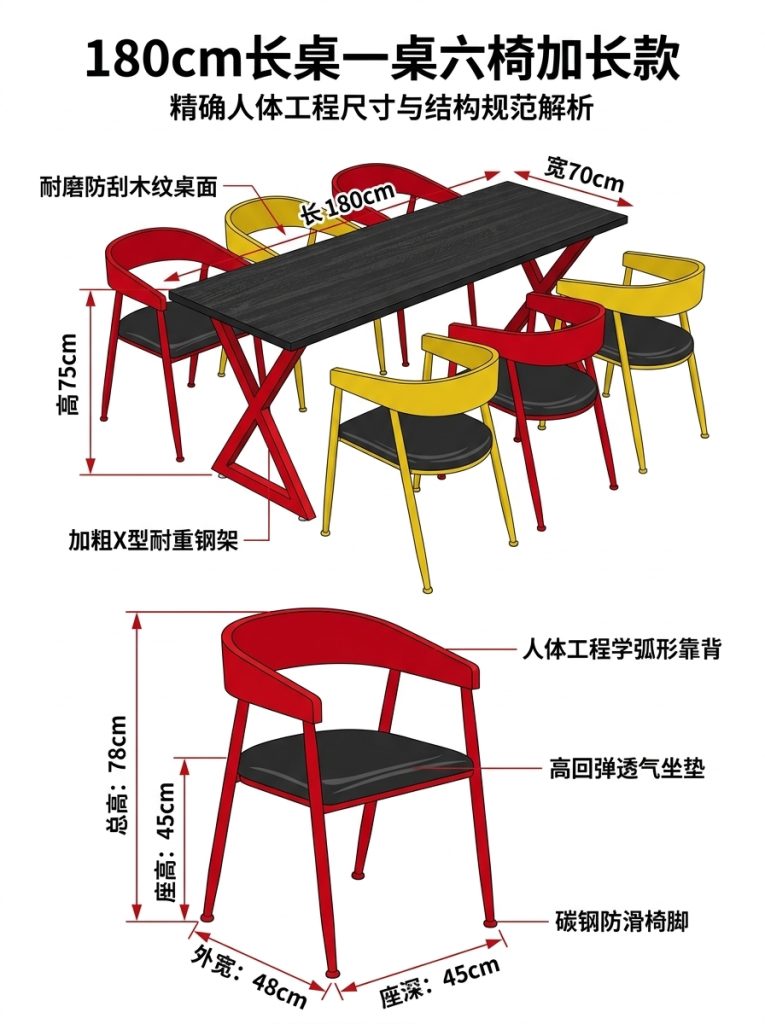 工业风酒吧清吧桌椅组合奶茶店咖啡厅卡座甜品店商用铁艺休闲桌椅 - 产品图片