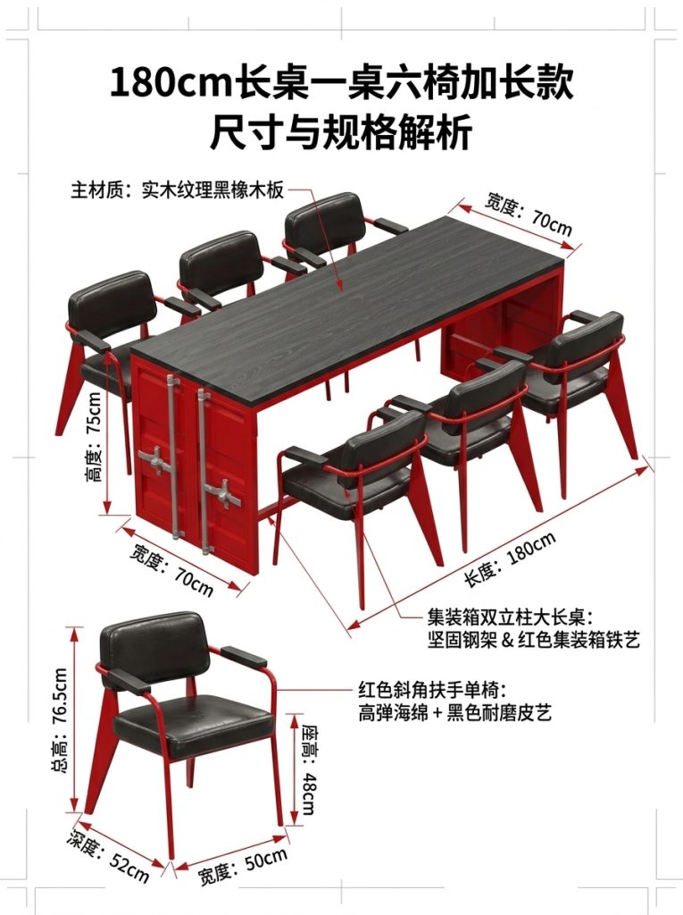工业风卡座沙发酒吧清吧餐厅咖啡厅健身房休息区铁艺洽谈桌椅组合 - 产品图片