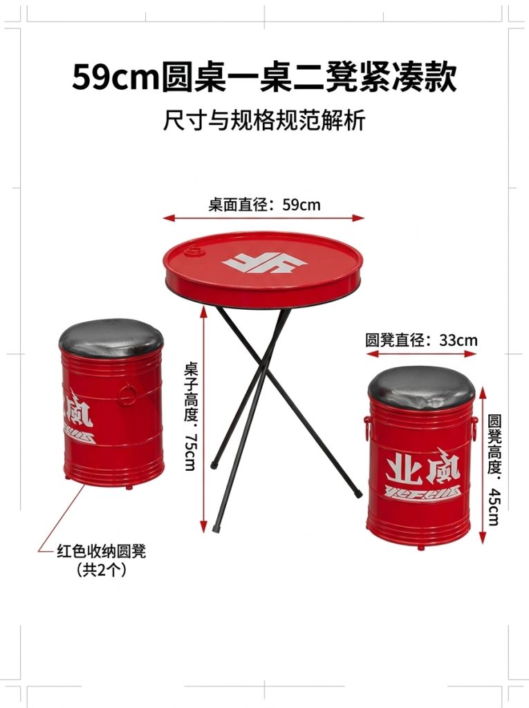 工业风桌椅组合奶茶咖啡店商用创意汽修店铺健身房休息区等候座椅 - 产品图片