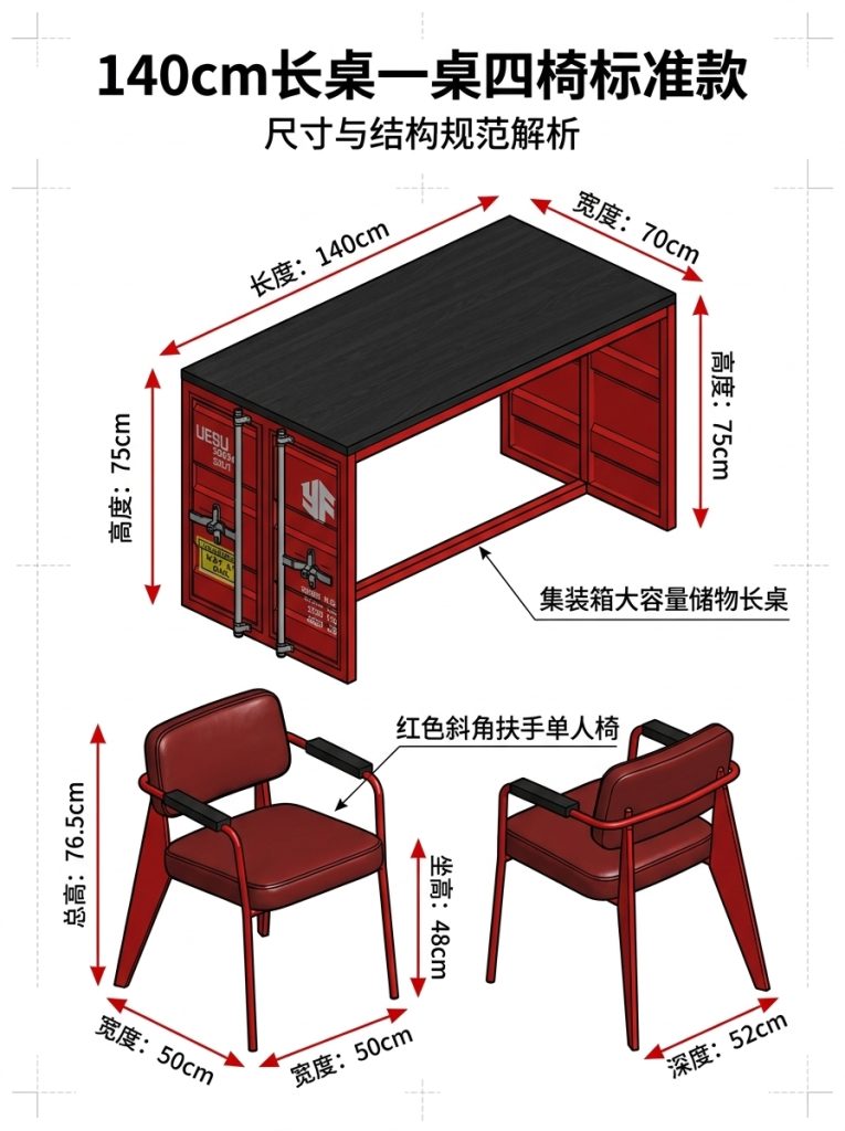 工业风卡座沙发酒吧清吧餐厅咖啡厅健身房休息区铁艺洽谈桌椅组合 - 产品图片