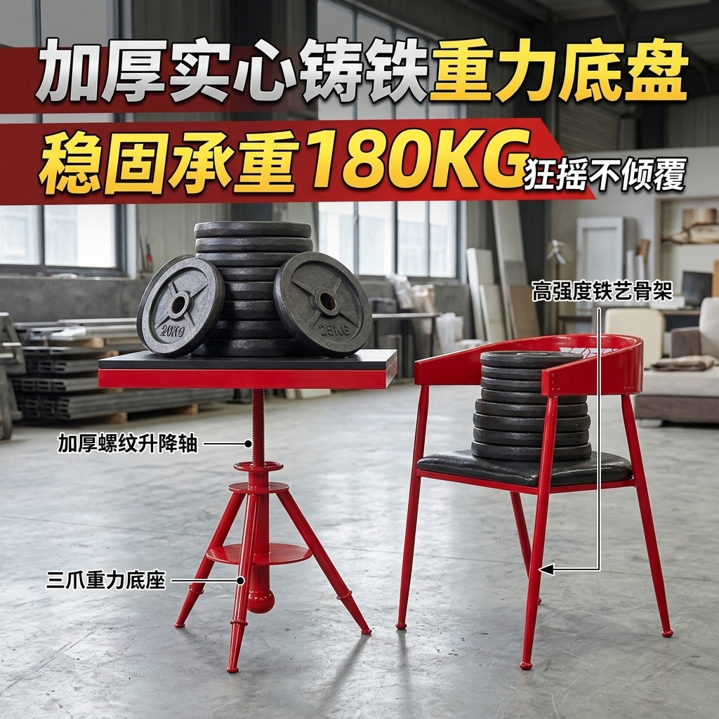 工业风桌椅组合酒吧餐台椅奶茶店咖啡厅休息区洽谈桌网红餐饮家具 - 产品图片