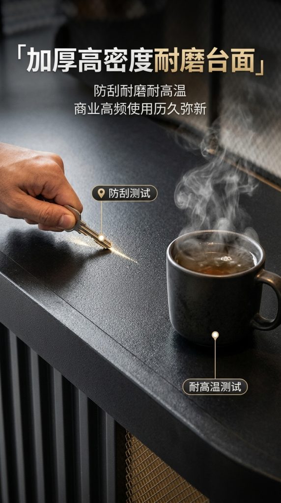 工业风吧台收银台酒吧清吧小酒馆健身房商用集装箱铁艺前台接待台 - 产品图片