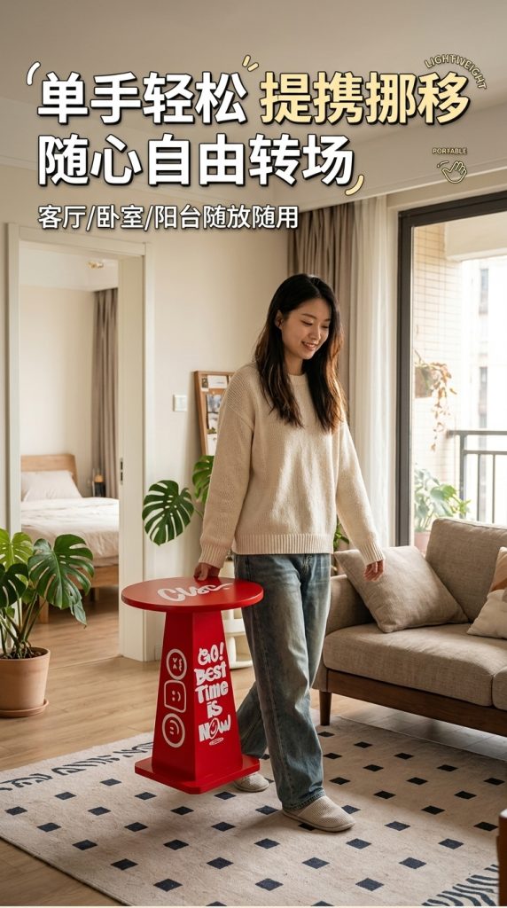 工业风雪糕筒桌创意茶几家用客厅沙发小桌子小户型边几多巴胺潮牌 - 产品图片